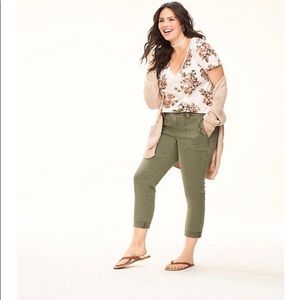 Cropped Twill Military Pant